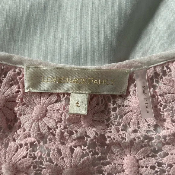 LoveShackFancy Pink Floral Crop Top - Picture 7 of 13